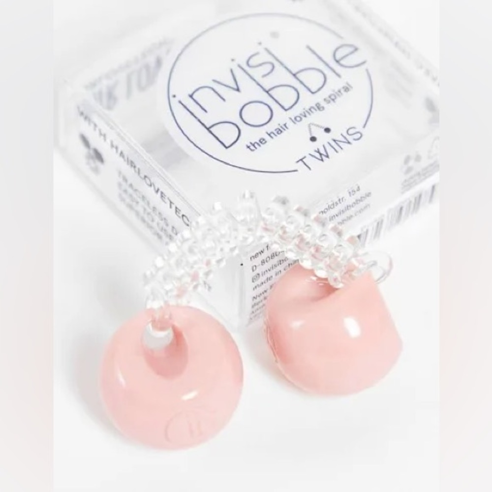 🔥 6/$15 Invisibobble Twins Hair Tie in Prima Ballerina Pink